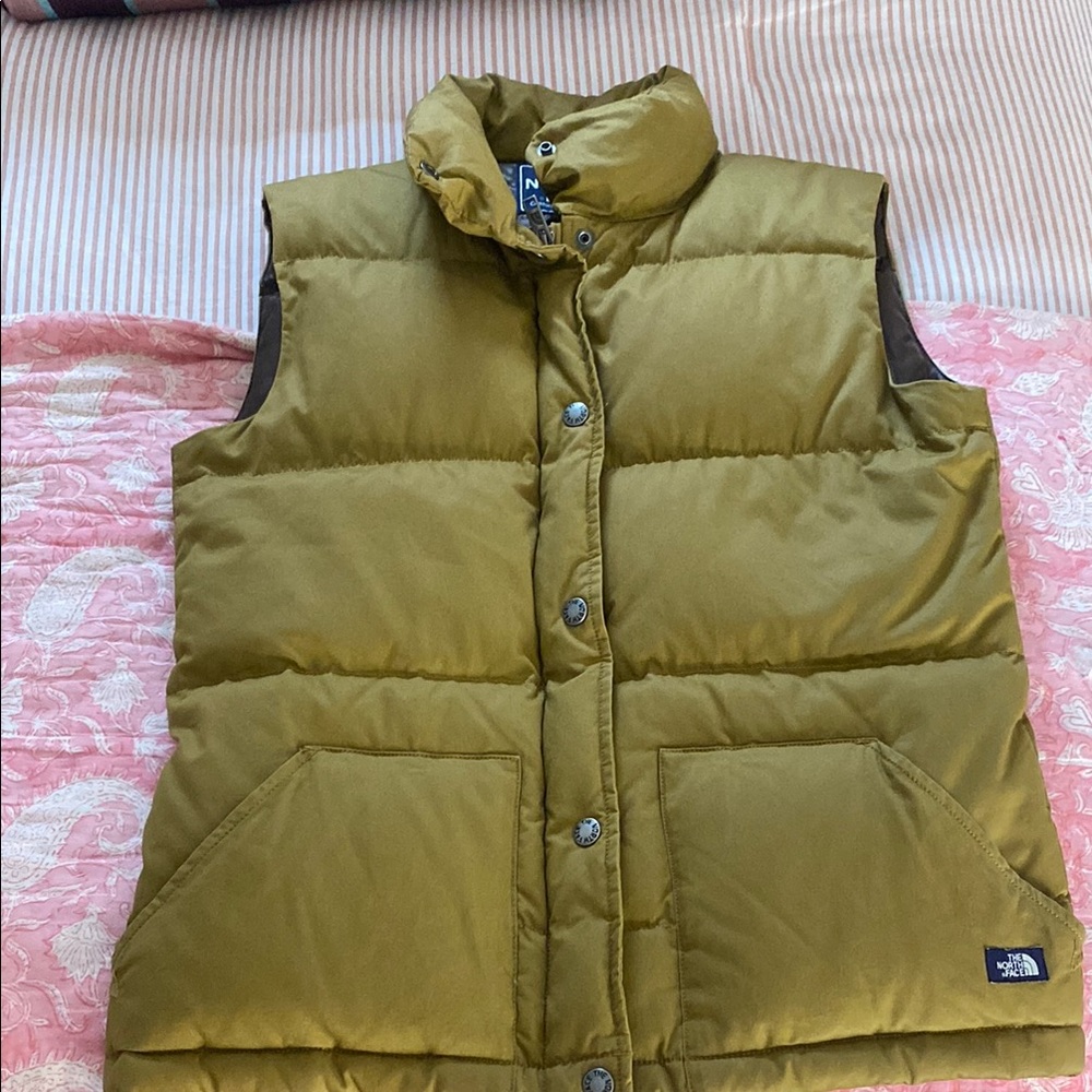 The North Face Olive Green Puffer Vest